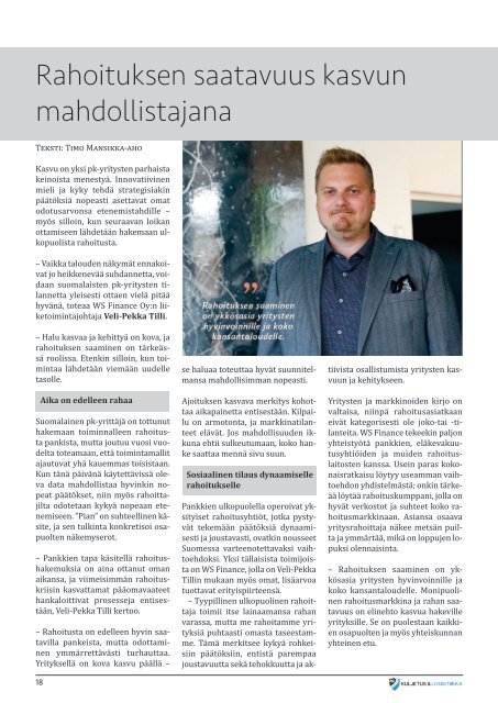 Kuljetus & Logistiikka 5 / 2019