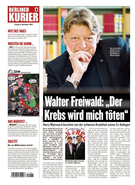 Berliner Kurier 08.11.2019