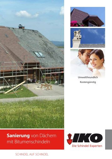 Sanierung von dächern mit Bitumenschindeln