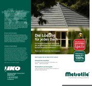 Allgemeine Informationen zu IKO Dachschindeln und Metrotile ...