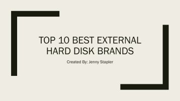 Top 10 Best External Hard Disk Brands