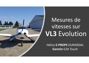 Mesures de vitesses sur VL3 Evolution