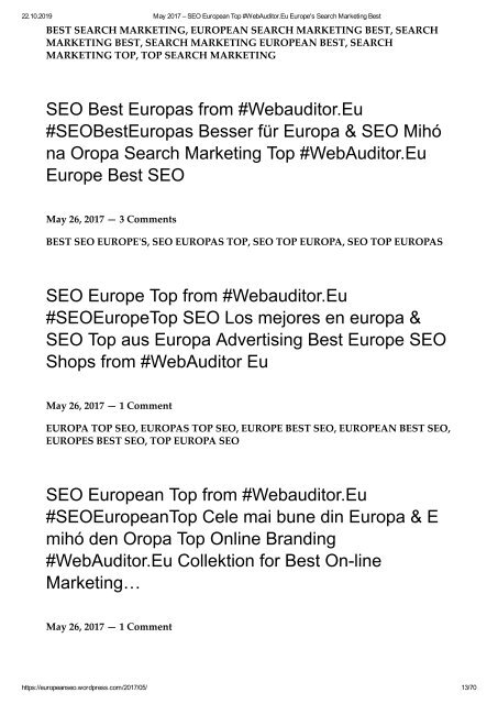 Marketing European Top #MarketingEuropeanTop #WebAuditor.Eu for European Best Branding InterNational SEO