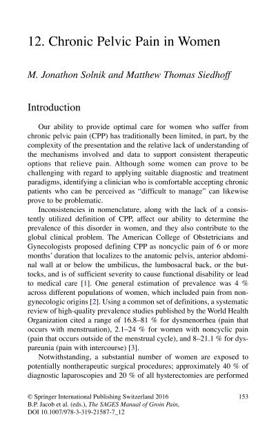 Brian P. Jacob, David C. Chen, Bruce Ramshaw, Shirin Towfigh (eds.) - The SAGES Manual of Groin Pain-Springer International Publishing (2016)