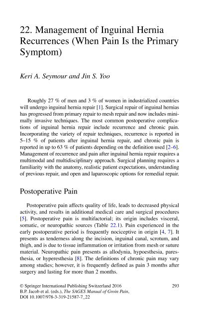 Brian P. Jacob, David C. Chen, Bruce Ramshaw, Shirin Towfigh (eds.) - The SAGES Manual of Groin Pain-Springer International Publishing (2016)