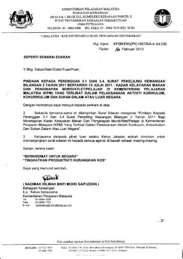 Himpunan Surat-Surat Pekeliling Berkaitan Kokurikulum