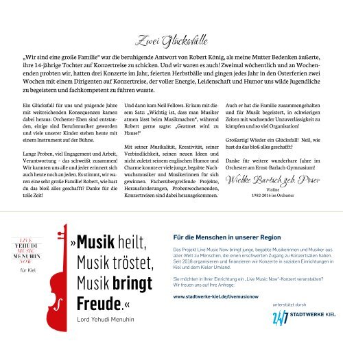 Festschrift - 50 Jahre Sinfonieorchester am EBG