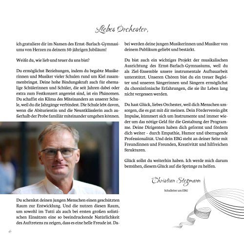 Festschrift - 50 Jahre Sinfonieorchester am EBG