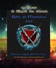 La Sainte Bible de Machaira 2020