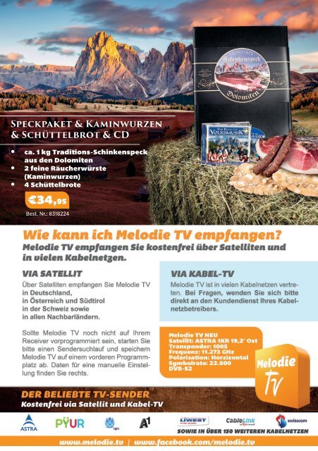 Melodie TV Magazin November / Dezember 2019