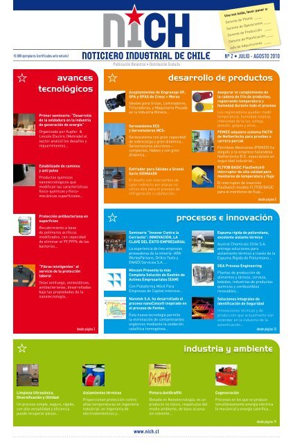 NOTICIERO INDUSTRIAL DE CHILE desarrollo de productos ... - Inicio