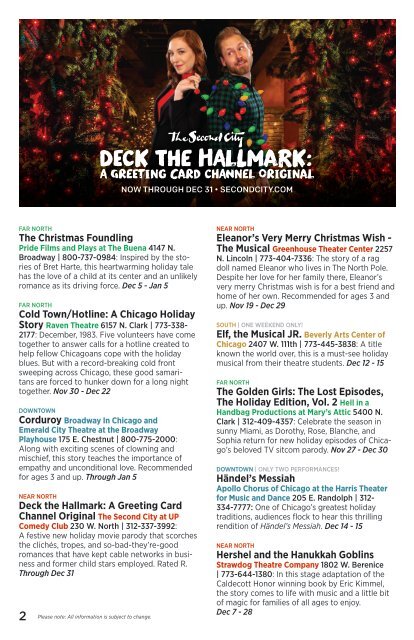 2019 Holiday Guide to Chicago Theatre