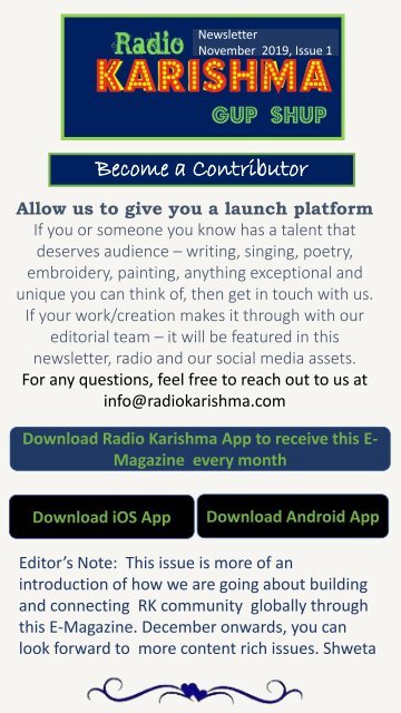 RK ADDA newsletter 11 November issue