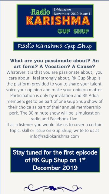 RK ADDA newsletter 11 November issue