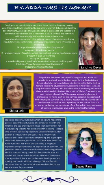 RK ADDA newsletter 11 November issue