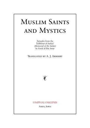 MUSLIM SAINTS AND MYSTICS