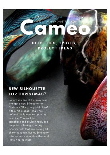 Cameo Help, Tips, Tricks, Project Ideas
