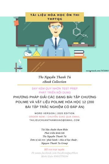 PHƯƠNG PHÁP GIẢI CÁC DẠNG BÀI TẬP CHƯƠNG POLIME VÀ VẬT LIỆU POLIME HÓA HỌC 12 (200 BÀI TẬP TRẮC NGHIỆM CÓ ĐÁP ÁN)