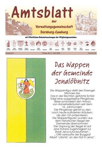 Das Wappen der Gemeinde Jenalöbnitz - Verwaltungsgemeinschaft ...