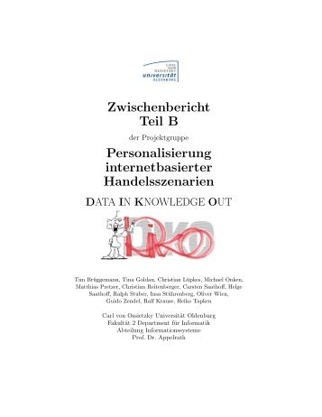 Zwischenbericht Teil B Personalisierung ... - DIKO :: Index