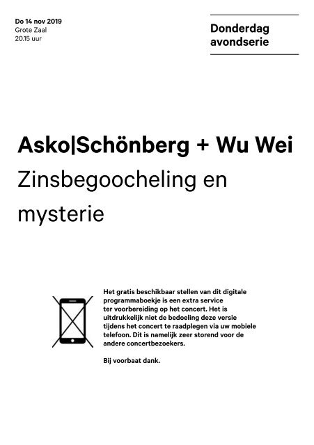 2019 11 14 Asko|Schönberg + Wu Wei