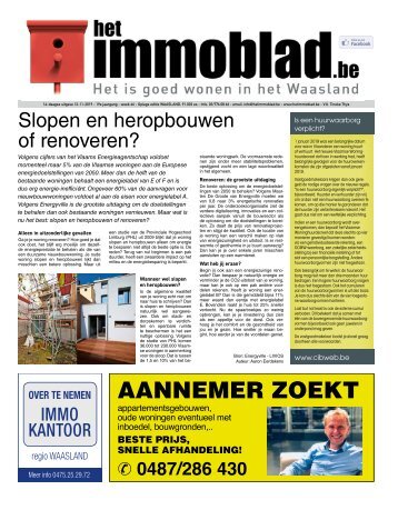 Het Immoblad van 12 november 2019
