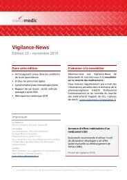 Swissmedic Vigilance-News Edition 23 – Novembre 2019 