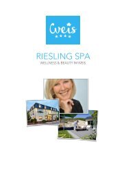 Hotel Weis - Riesling SPA Broschüre 2019