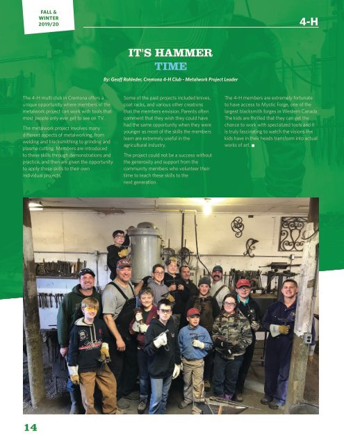 4-H Alberta Magazine - 2019-20 Fall & Winter Edition 