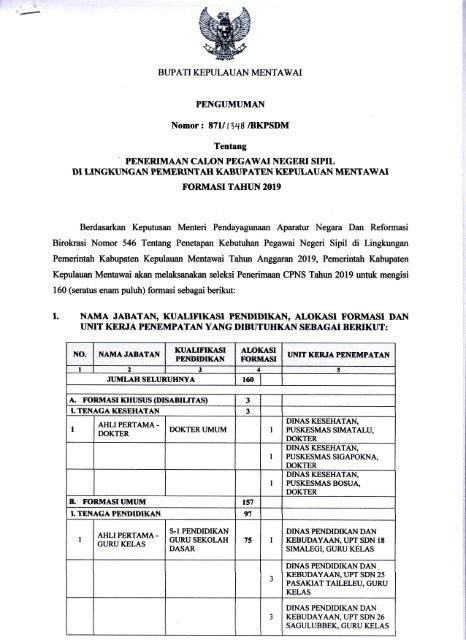 Contoh Surat Lamaran Cpns Dinas Pendidikan Dan Kebudayaan ...
