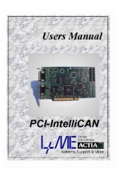 PCI Intellican - I+ME ACTIA GmbH