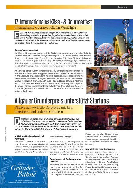 TRENDYone | Das Magazin - Allgäu - August 2017