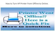 How to Turn HP Printer From Offline to Online