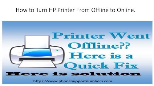 How to Turn HP Printer From Offline to Online