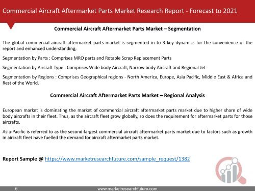 Commercial Aircraft Aftermarket Parts Market