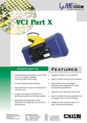 VCI Part X - I+ME ACTIA GmbH