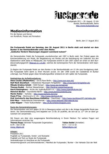 Medieninformation - industrieterror berlin