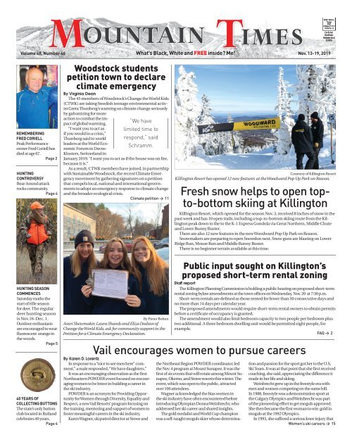 The Mountain Times - Volume 48, Number 46: November 13-19, 2019