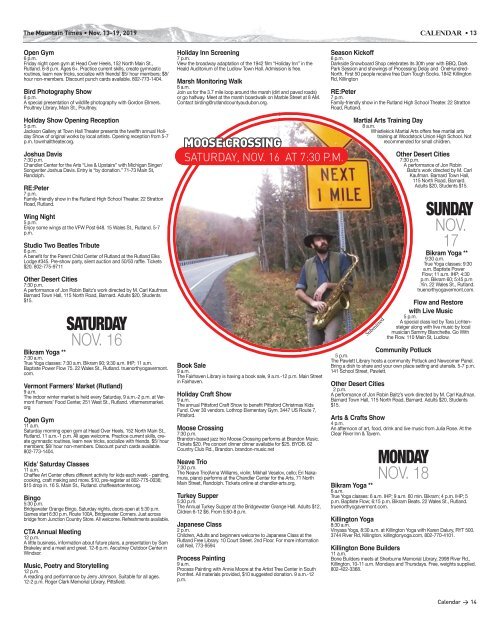 The Mountain Times - Volume 48, Number 46: November 13-19, 2019