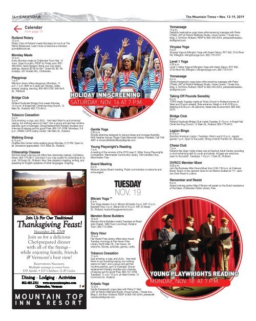 The Mountain Times - Volume 48, Number 46: November 13-19, 2019