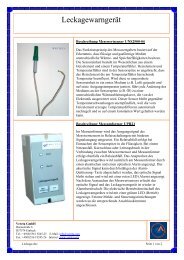 Datenblatt Leckagewarngerät - Measurement Valley