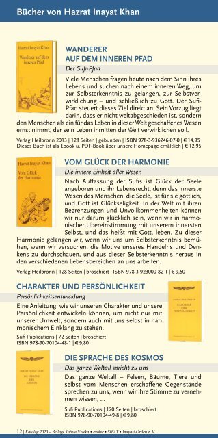 Bücher über interreligiöse Spiritualität, Meditation und Universaler Sufismus - Verlag Heilbronn 2020