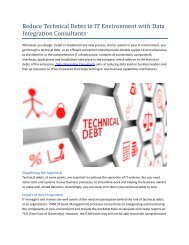 Reduce Technical Debts in IT Environment with Data Integration Consultants