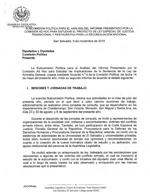 2o. INFORME SUBPOLÍTICA 06112019