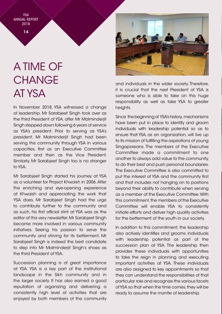 YSA Annual Report 2018