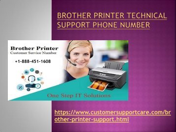 Brother Printer Tech Support Phone Number +1-888-451-1608