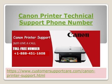 Canon Printer Tech Support Phone Number +1-888-451-1608