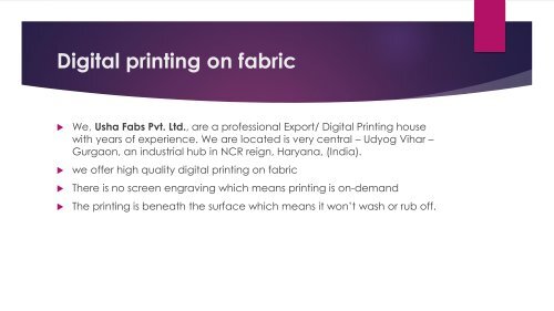 Digital Printing on Fabric | Digital Textile Printing | Digital Printing on fabric in Delhi