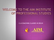 Best CA Coaching in Delhi | Fees & Faculties | Aim Institute  