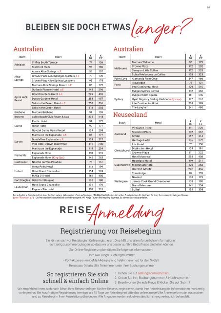 AAT Kings Gruppenreisen & Kurztouren in Australien und Neuseeland 2020/21